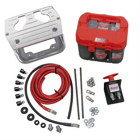 Polished Billet Aluminum Optima Battery Race Combo Kit - Click Image to Close